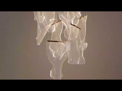Schuller Velos Cluster Pendant Light in Rose Gold