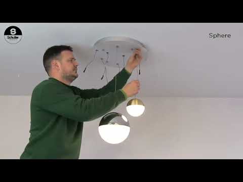 Schuller Sphere 27 Light Cluster Pendant Light in Chrome with Bluetooth Remote 5 Metre
