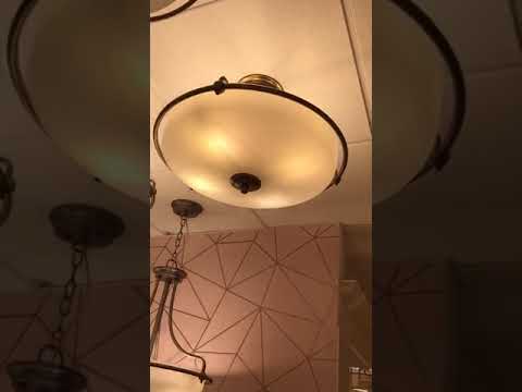 Quoizel Griffin 4 Light Semi Flush Ceiling Light in Palladian Bronze