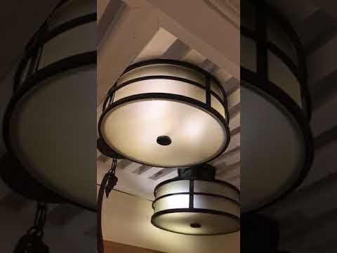 Feiss Fusion 3 Light Semi Flush Ceiling Light in Grecian Bronze