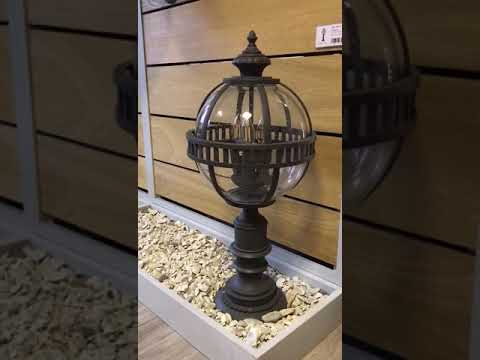 Kichler Halleron 3 Light Outdoor Pedestal Lantern in Londonderry