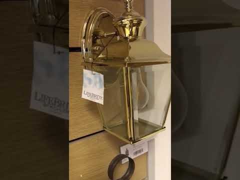 Kichler Bay Shore Small Outdoor Wall Light in Polished Brass
