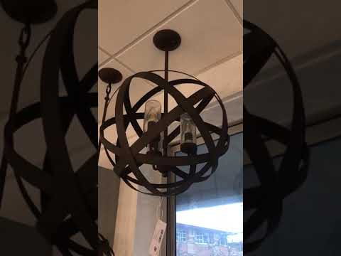 Hinkley Carson 3 Light Outdoor Pendant Light in Vintage Iron