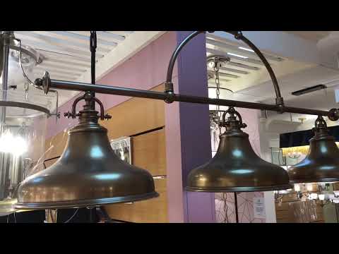 Quoizel Emery 3 Light Bar Pendant Light in Palladian Bronze