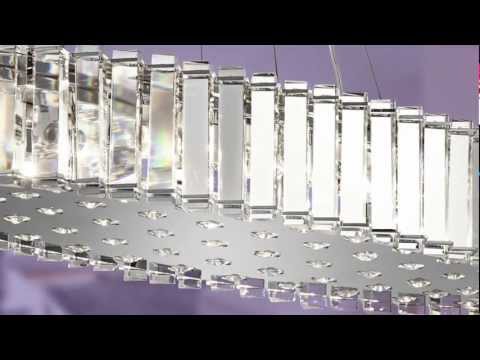 Kichler Crystal Skye 8 Light LED Bar Pendant in Chrome