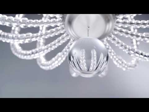 Feiss Oberlin Large LED Pendant Light in Satin Nickel with Clear Finish