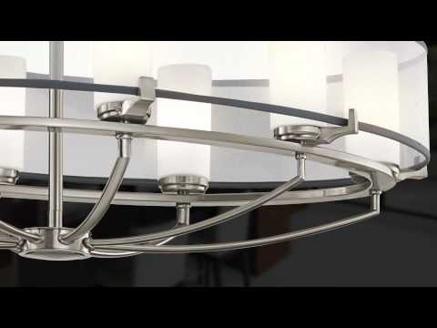 Kichler Saldana 3 Light Semi Flush Ceiling Light in Pewter