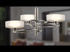 Kichler Aleeka 3 Light Ceiling Light in Pewter