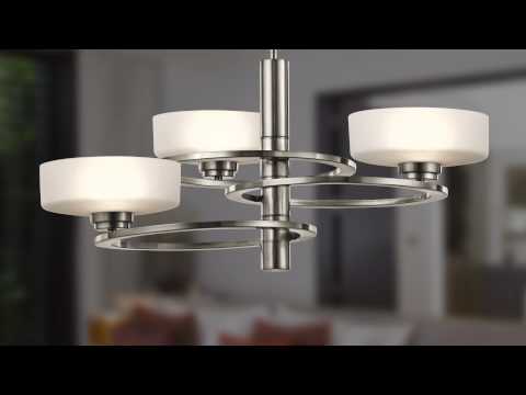 Kichler Aleeka 3 Light Ceiling Light in Pewter