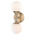 Hudson Valley Astoria 2 Light Wall Light in Aged Brass