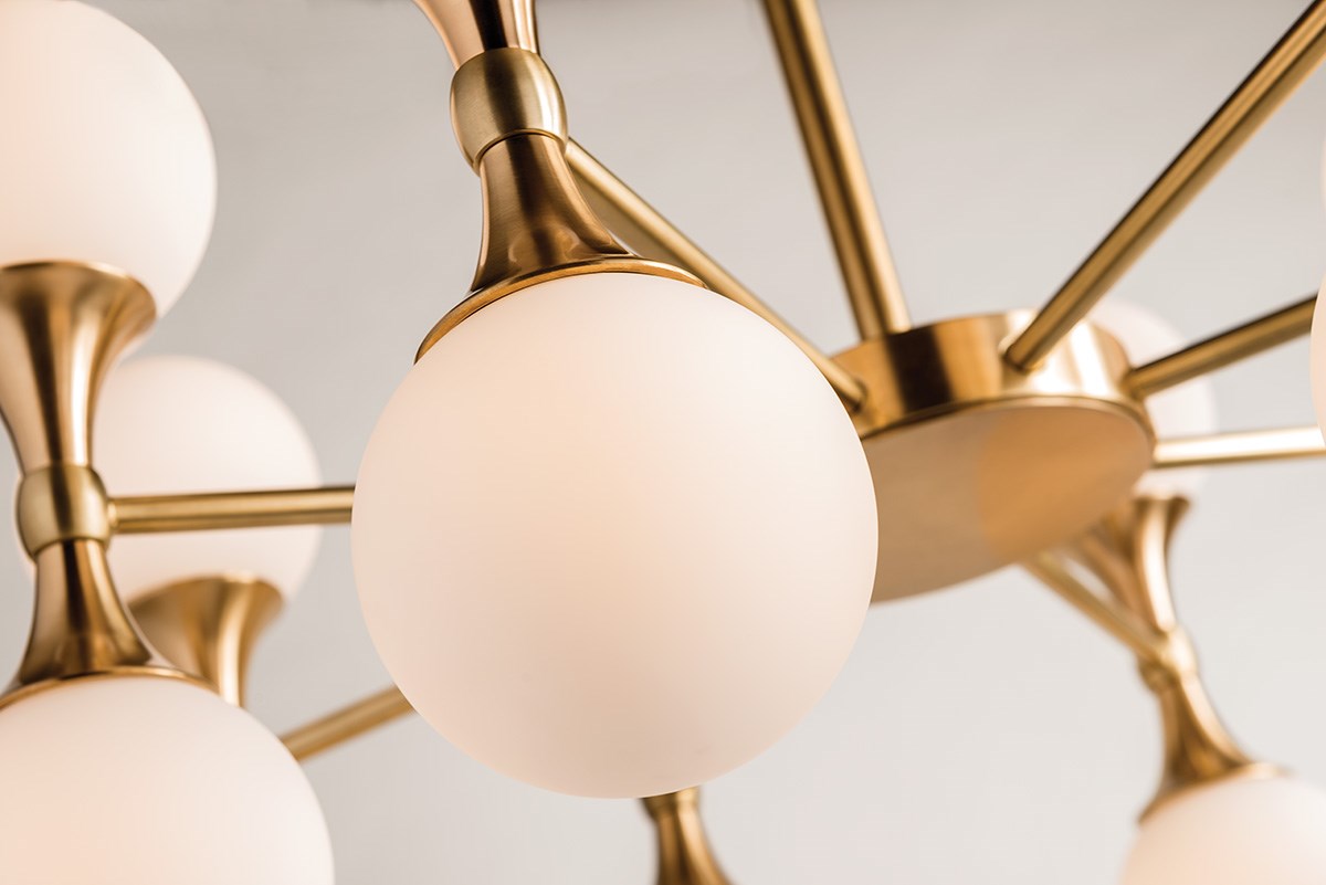 Hudson Valley Astoria 4 Light Wall Light in Aged Brass
