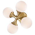 Hudson Valley Astoria 4 Light Wall Light in Aged Brass