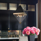 Hudson Valley Coltrane 8 Light Pendant Light in Aged Brass