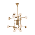 Hudson Valley Fleming 16 Light Multi-Arm Chandelier in Aged Brass