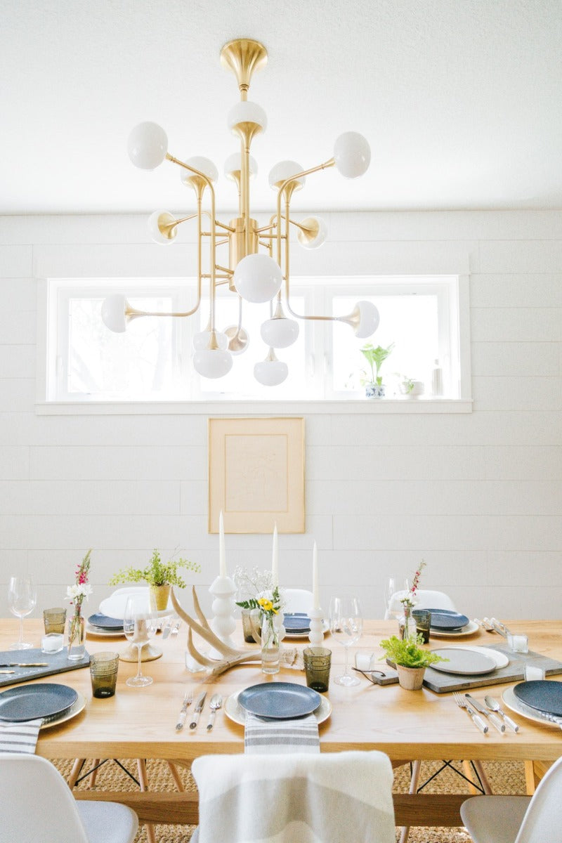 Hudson Valley Fleming 16 Light Multi-Arm Chandelier in Aged Brass