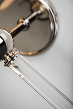 Hudson Valley Gordon Wall Light in Polished Nickel with Off White Silk Shade