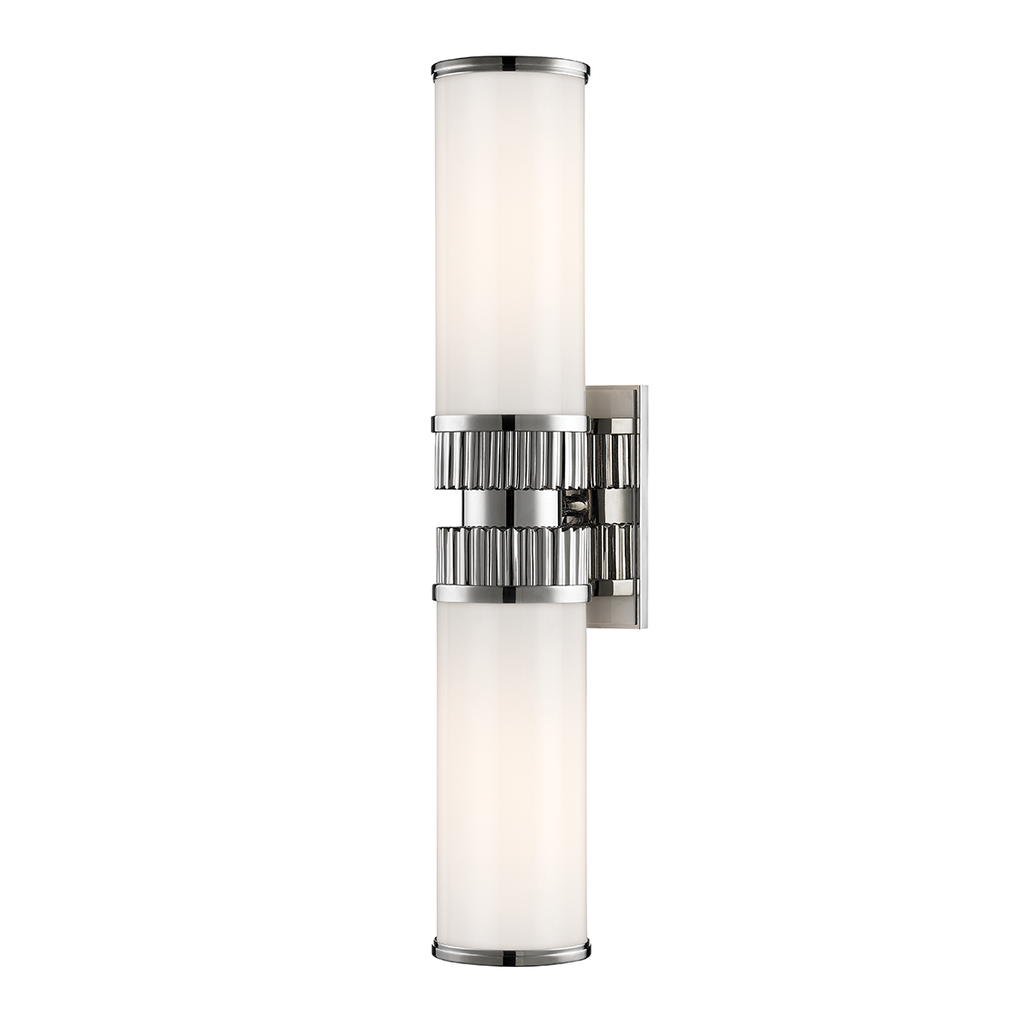 Hudson Valley Harper 2 Light Wall Light in Polished Nickel