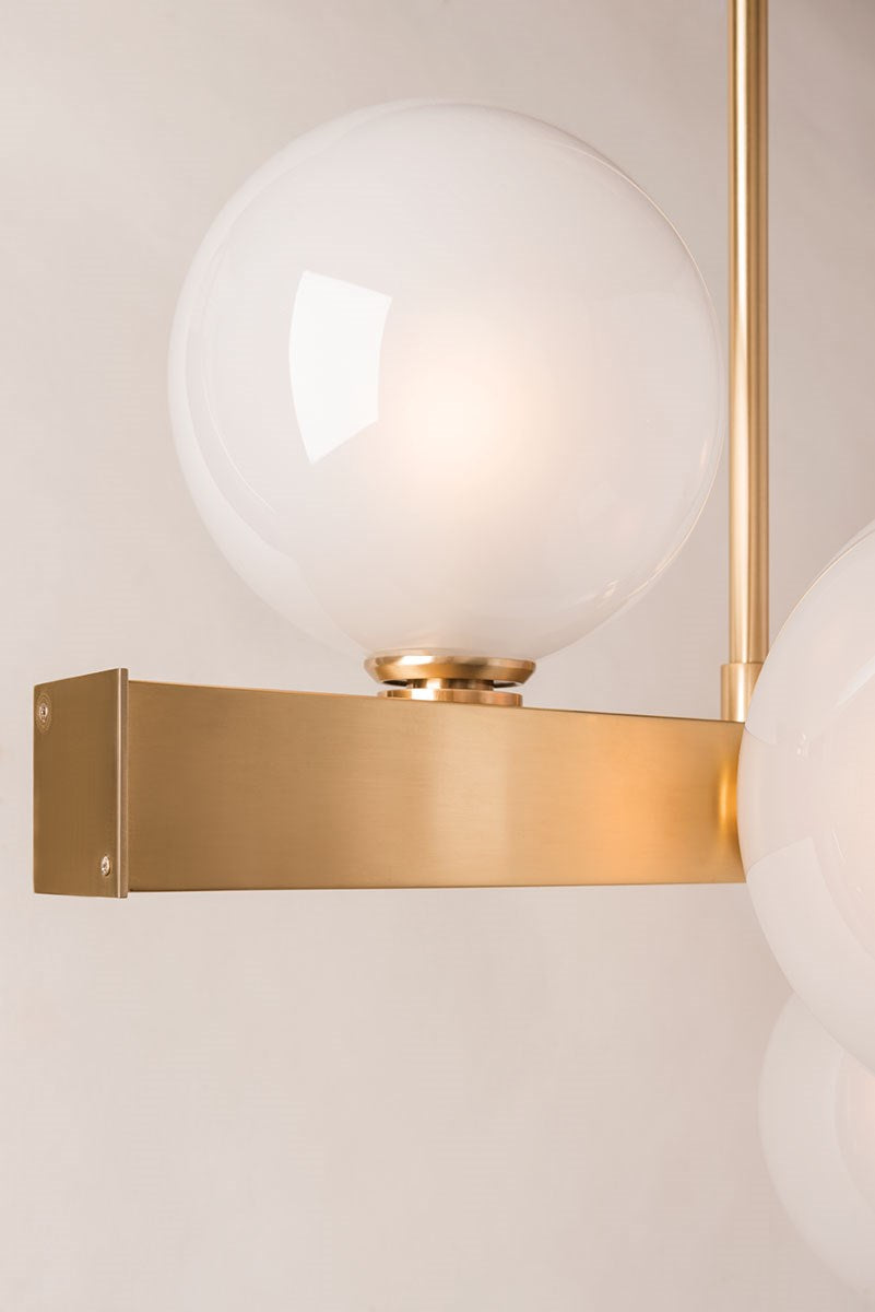 Hudson Valley Hinsdale 7 Light Island Pendant Light in Aged Brass