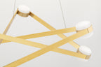 Hudson Valley Orbit 6 Light Pendant Light in Aged Brass