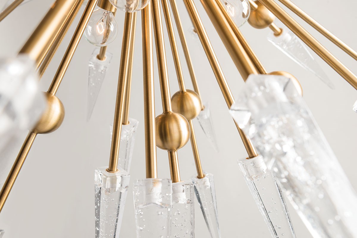 Hudson Valley Sparta 12 Light Chandelier in Aged Brass