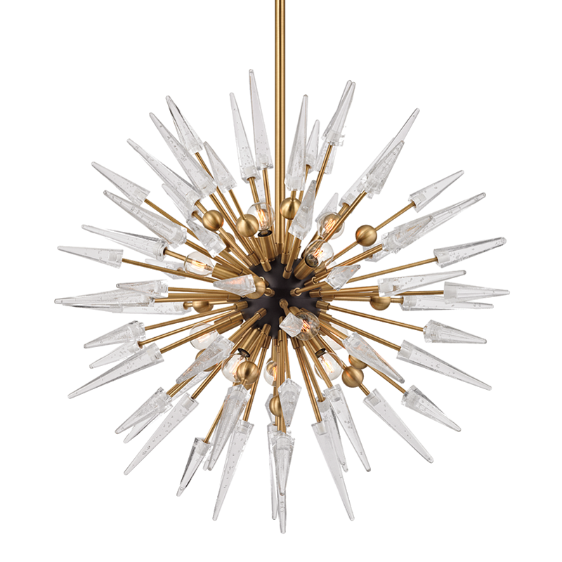 Hudson Valley Sparta 12 Light Chandelier in Aged Brass
