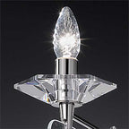 Metal Lux Icaro 8 Light Chandelier in Gold and Glass