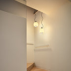 Lladró Ice Cream Pendant Light in Black with Porcelain Shade