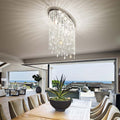 Ideal Lux 008370 Rain 3Lt Chrome Flush Crystal Ceiling Fitting