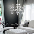 Ideal Lux 068190 Miramere 8 Light Chandelier White Frame