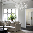 Ideal Lux 068190 Miramere 8 Light Chandelier White Frame