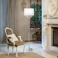 Ideal Lux 068275 Opera Crystal Single Light Floor Lamp Polished Chrome Frame