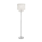 Ideal Lux 068275 Opera Crystal Single Light Floor Lamp Polished Chrome Frame
