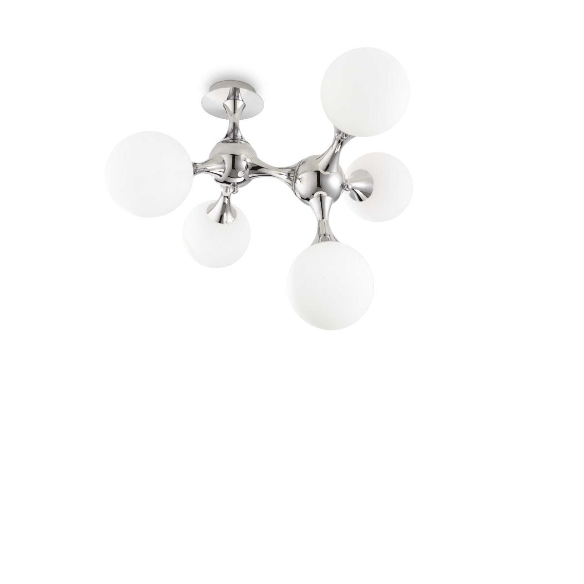 Ideal Lux 073712 Nodi Bianco 5Lt Chrome Ceiling Flush