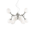 Ideal Lux 082059 Nodi Bianco 9Lt Chrome Ceiling Pendant
