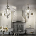 Ideal Lux 094786 Norma Single Light Indoor Hanging Lantern Pendant Chrome Frame
