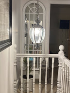 Ideal Lux 094786 Norma Single Light Indoor Hanging Lantern Pendant Chrome Frame