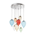 Ideal Lux 100944 Clown Chrome Hand Blown Glass, Shades 8 Lt Pendant