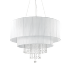 Ideal Lux 165011 Opera Crystal 10 Light Pendant Polished Chrome Frame