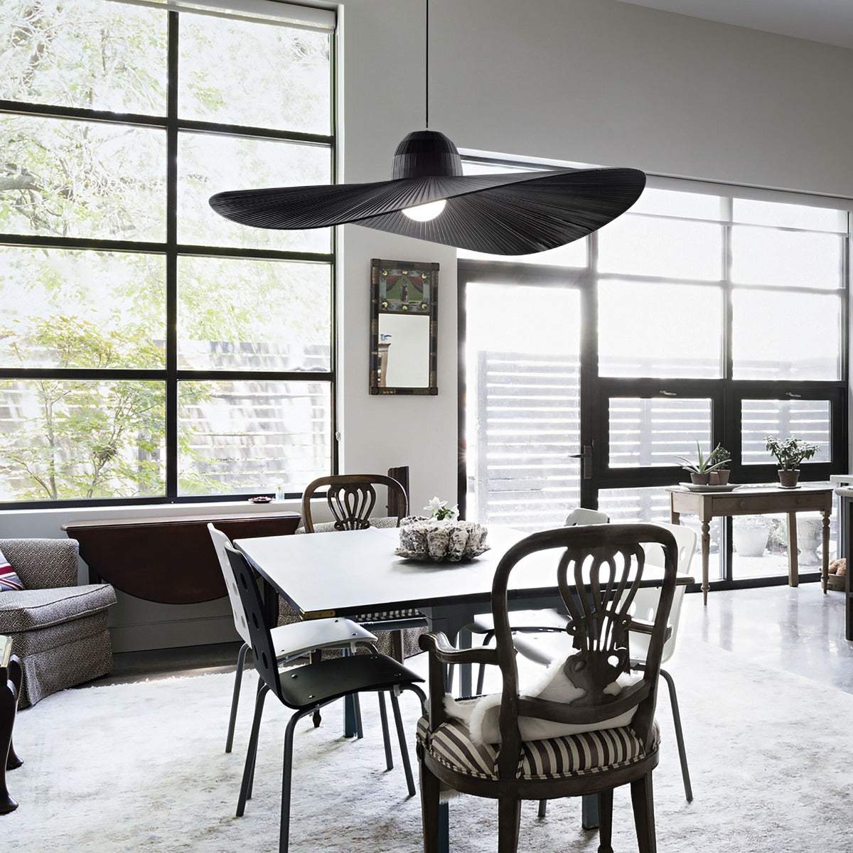 Ideal Lux 174402 Madame Single Pendant Black Frame