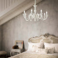 Ideal Lux 197500 Justine 6 Light Chandelier White Frame