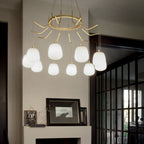 Ideal Lux 206394 Karousel 10 Light Multi-Arm Pendant Fitting Satin Brass Frame