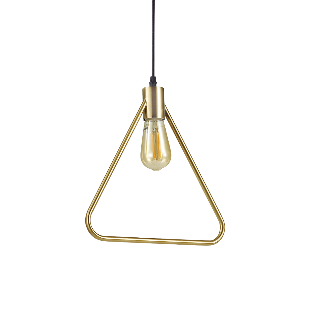 Ideal Lux 207834 Abc Triangular Single Pendant Antique Brass Frame