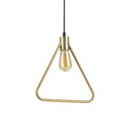 Ideal Lux 207834 Abc Triangular Single Pendant Antique Brass Frame