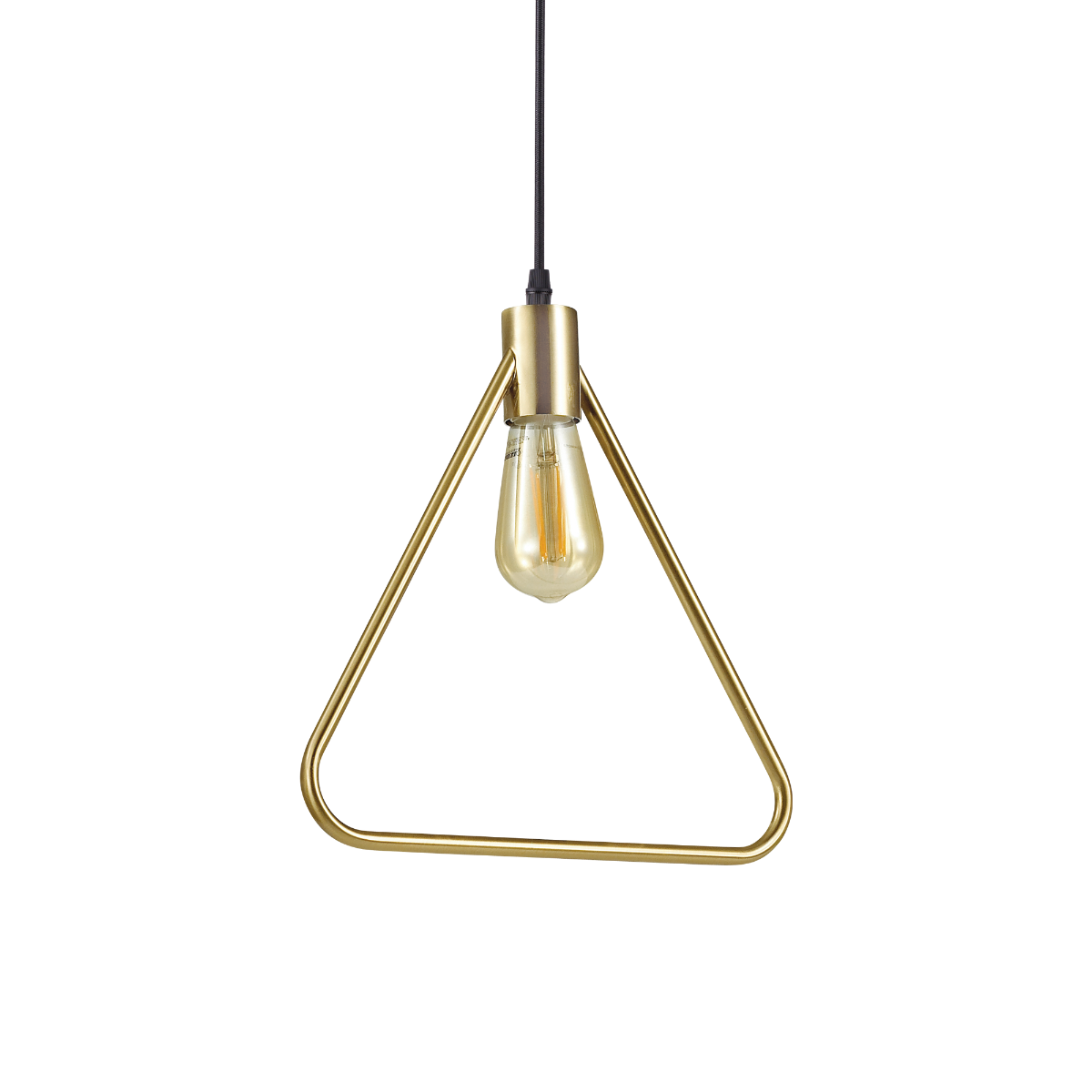 Ideal Lux 207834 Abc Triangular Single Pendant Antique Brass Frame