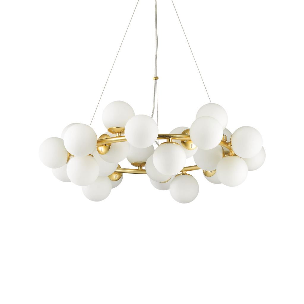 Ideal Lux 208398 DNA 25 Light Ceiling Pendant Gold Frame