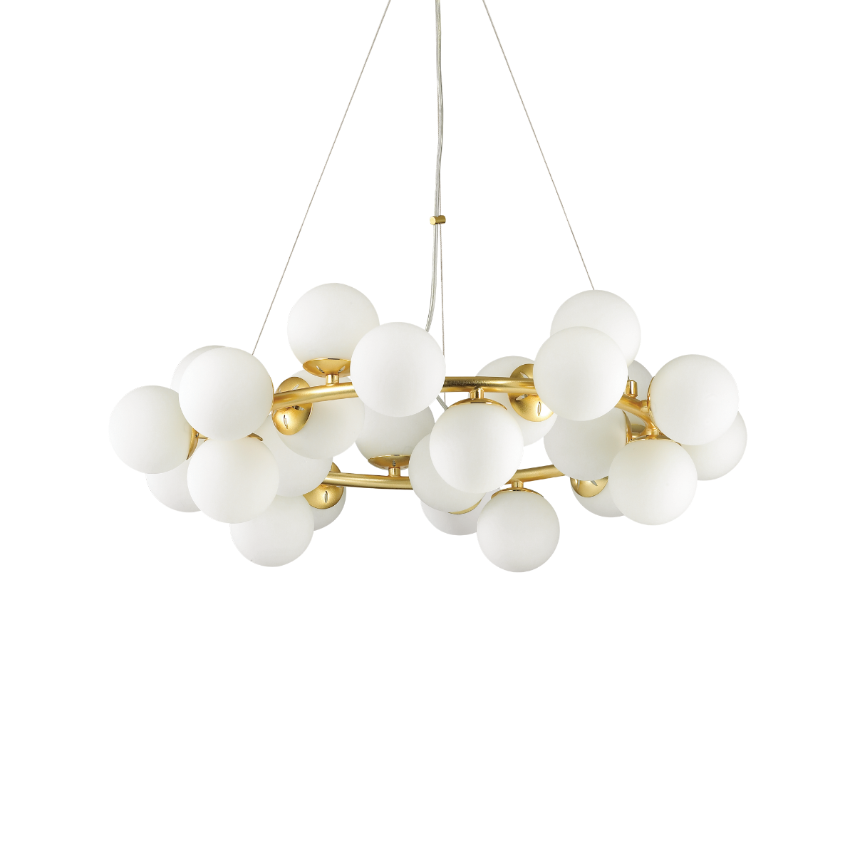 Ideal Lux 208398 DNA 25 Light Ceiling Pendant Gold Frame