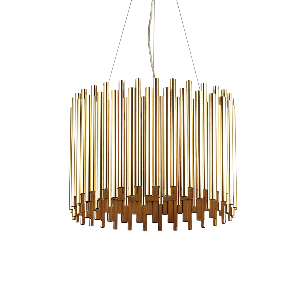 Ideal Lux 208817 Pan 5 Light Pendant Gold Frame