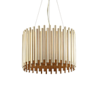 Ideal Lux 208817 Pan 5 Light Pendant Gold Frame