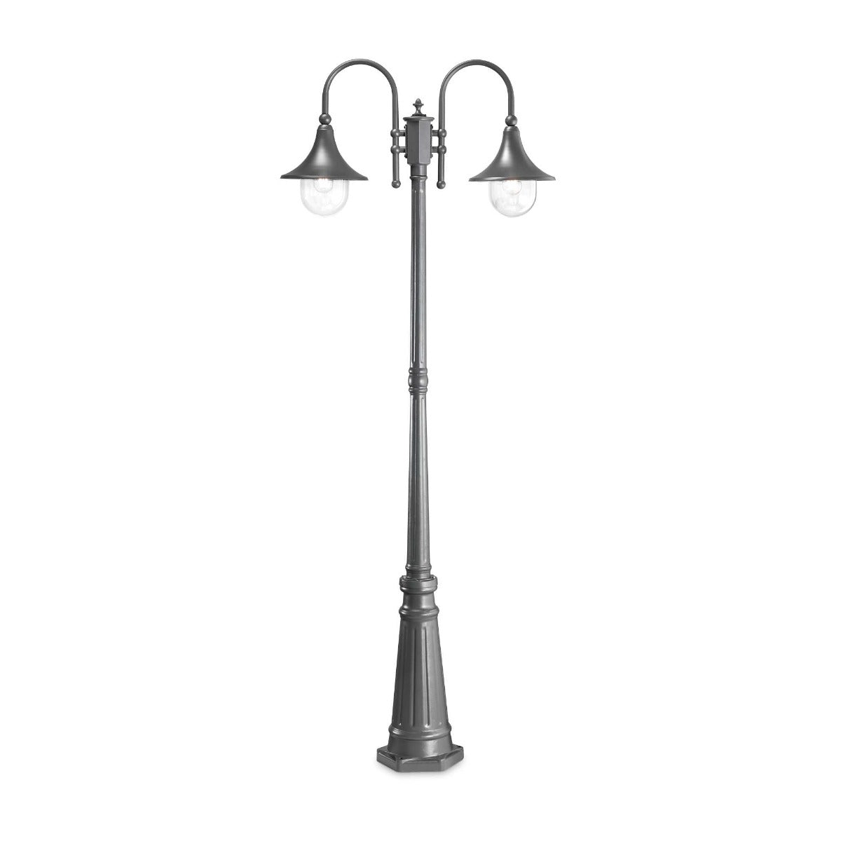 Ideal Lux 246833 TOP Twin Outdoor Lamp Post Anthracite Frame