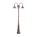 Ideal Lux 246840 TOP Twin Outdoor Lamp Post Coffee Frame